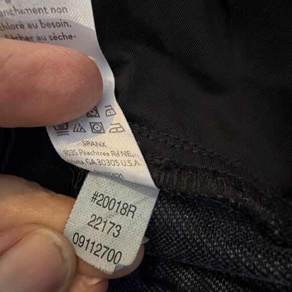 Spanx Jean-ish Womens Large Blue Jeanish Ankle Jegging Stretch Denim slimming - Picture 11 of 12